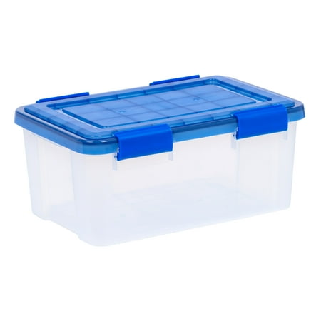 IRIS 19 Qt. Plastic Storage Bins with Sealed Lids, Clear Gasket Box, Airtight Containers
