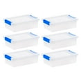IRIS 2.4 Qt. Plastic Storage Bins with Lids, Clear Containers, Latching ...
