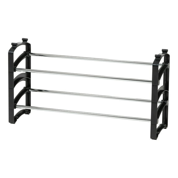 IRIS 2-Tier 6 Pairs Slim Metar Shoe Racks for Entryway