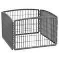 thumbnail image 1 of IRIS USA 24" Exercise 4-Panel Pet Playpen, Puppy Pet Small Medium Dog Pen Keep Pets Secure Easy Assemble Rust-Free Heavy-Duty Molded Plastic Customizable, Dark Gray, 1 of 2