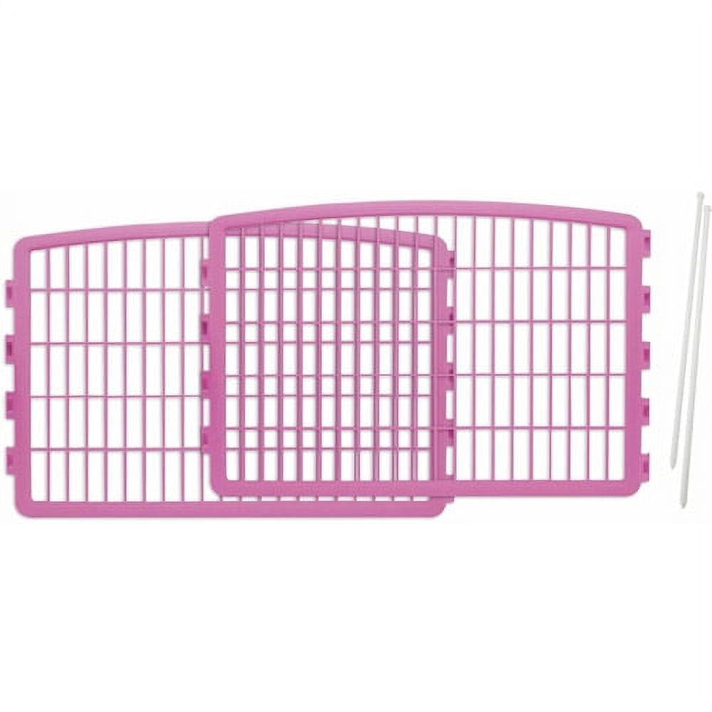 IRIS 24 inch Pet Playpen 2 Panel Add On Pink Walmart