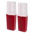 thumbnail image 1 of IRIS 2Pack 40" Wrapping Paper Storage Box Container, Pearl/Red, 1 of 6
