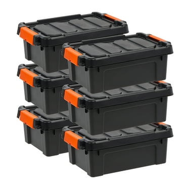 IRIS 3 Gal. Plastic Storage Bins with Lids, Latching Totes, Heavy Duty Containers 6Pk