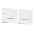 thumbnail image 1 of IRIS 3 Wide Drawer Storage, Organizer Unit for Bedroom, Living Room, White, Set of 2, 1 of 11