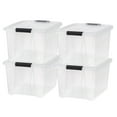 thumbnail image 1 of IRIS 32 Qt. Plastic Storage Bins with Lids, Stackable Storage Containers, Totes, 4 Pack, 1 of 11