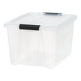 thumbnail image 1 of IRIS 32 Qt. Plastic Storage Bin with Lid, Stackable Storage Containers, Tote, 1 of 9