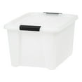thumbnail image 1 of IRIS 32 Qt. Plastic Storage Bin with Lid, Stackable Storage Containers, Tote, 1 of 8