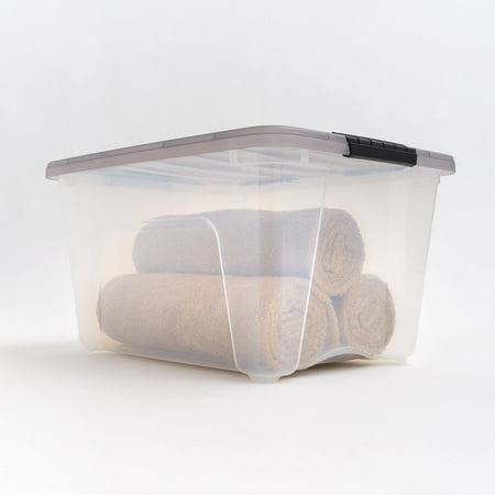 IRIS 32 Qt. Plastic Storage Bins with Lids, Stackable Storage Containers, Totes, 5 Pack