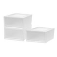 thumbnail image 1 of IRIS 34 Qt Shallow Plastic Drawers, Under Bed Storage Bins, Stackable, Modular 3Pk, 1 of 6
