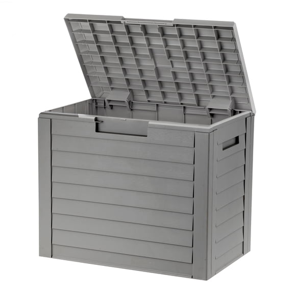 IRIS, 35 Gallon Outdoor Deck Delivery Storage Box, Waterproof Resin Durable Stylish Design, Gray