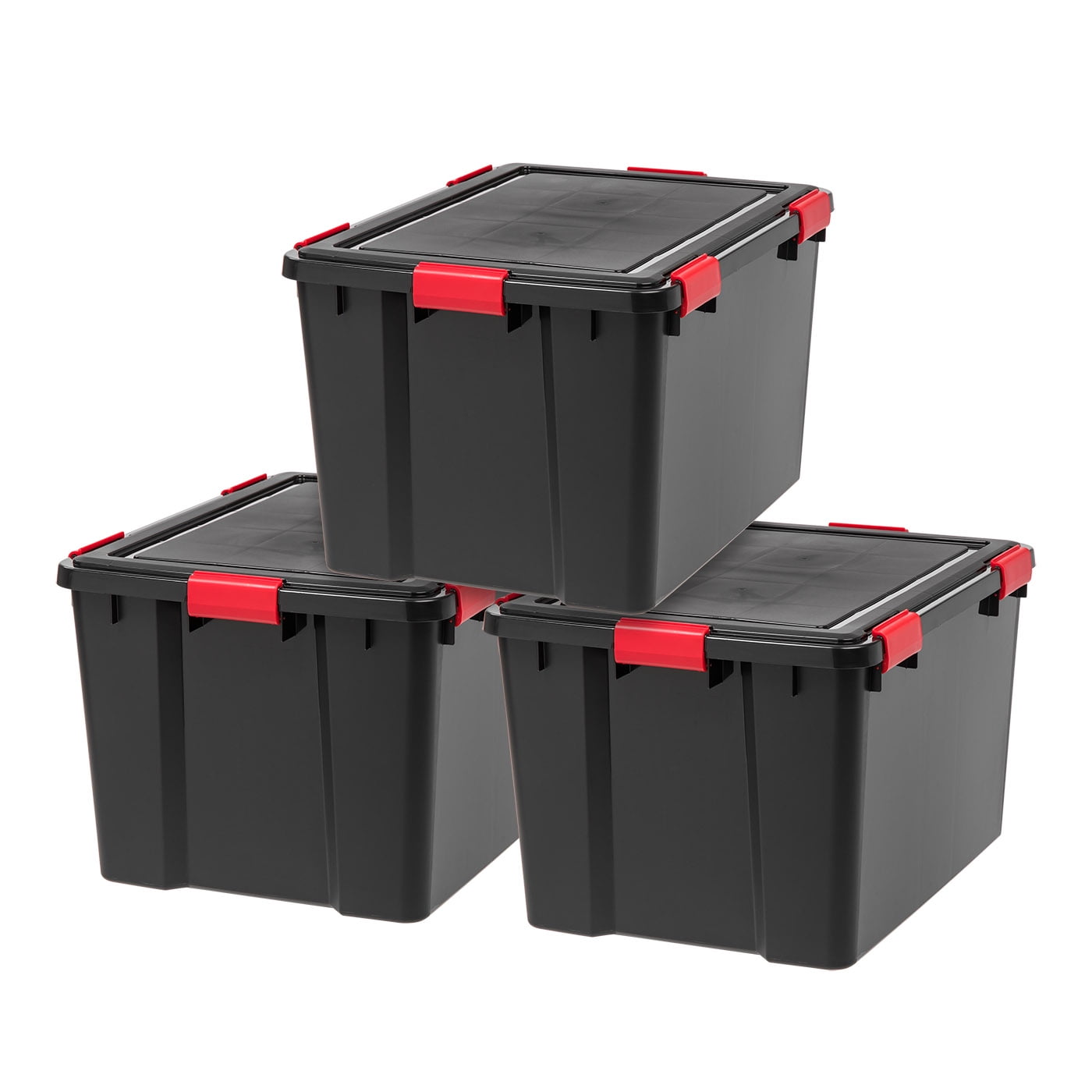  Citylife 64L Collapsible Storage Bins with Lids Plastic  Storage Containers for Organizing Stackable Storage Box Large Heavy Duty  Utility Crates, 2 Packs