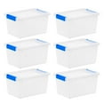 thumbnail image 1 of IRIS 4.3 Qt. Plastic Storage Bins with Lids, Clear Containers, Latching Totes 6Pk, 1 of 12