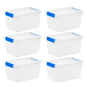IRIS 4.3 Qt. Plastic Storage Bins with Lids, Clear Containers, Latching Totes 6Pk