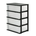 thumbnail image 1 of IRIS ,4-Drawer Wide Plastic Storage Drawer Chest, Black, 1 of 7