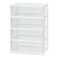 thumbnail image 1 of IRIS 4 Drawers Plastic Stacking Wide Chest, White, 1 of 6