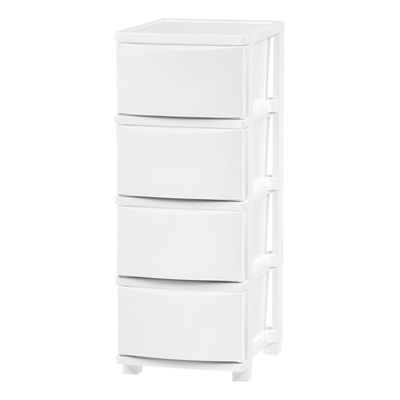 IRIS 4 Slim Drawer Storage, Organizer Unit for Bedroom, Closet, Kitchen, Bathroom, Laundry Room, Dorm