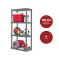 thumbnail image 1 of IRIS 4-Tier Plastic Storage Shelves, 48" H x 11" W x 23" D, 160 Lb Total Capacity, Gray, 1 of 12