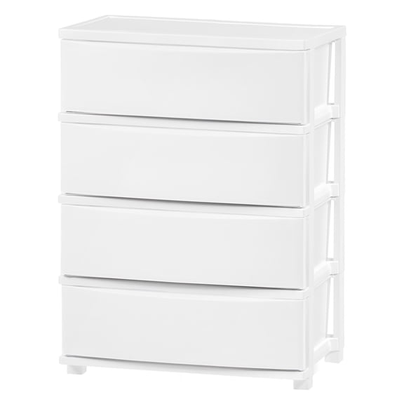 IRIS 4 Wide Drawer Storage, Organizer Unit for Bedroom, Closet, Living Room, Nursery, Dorm