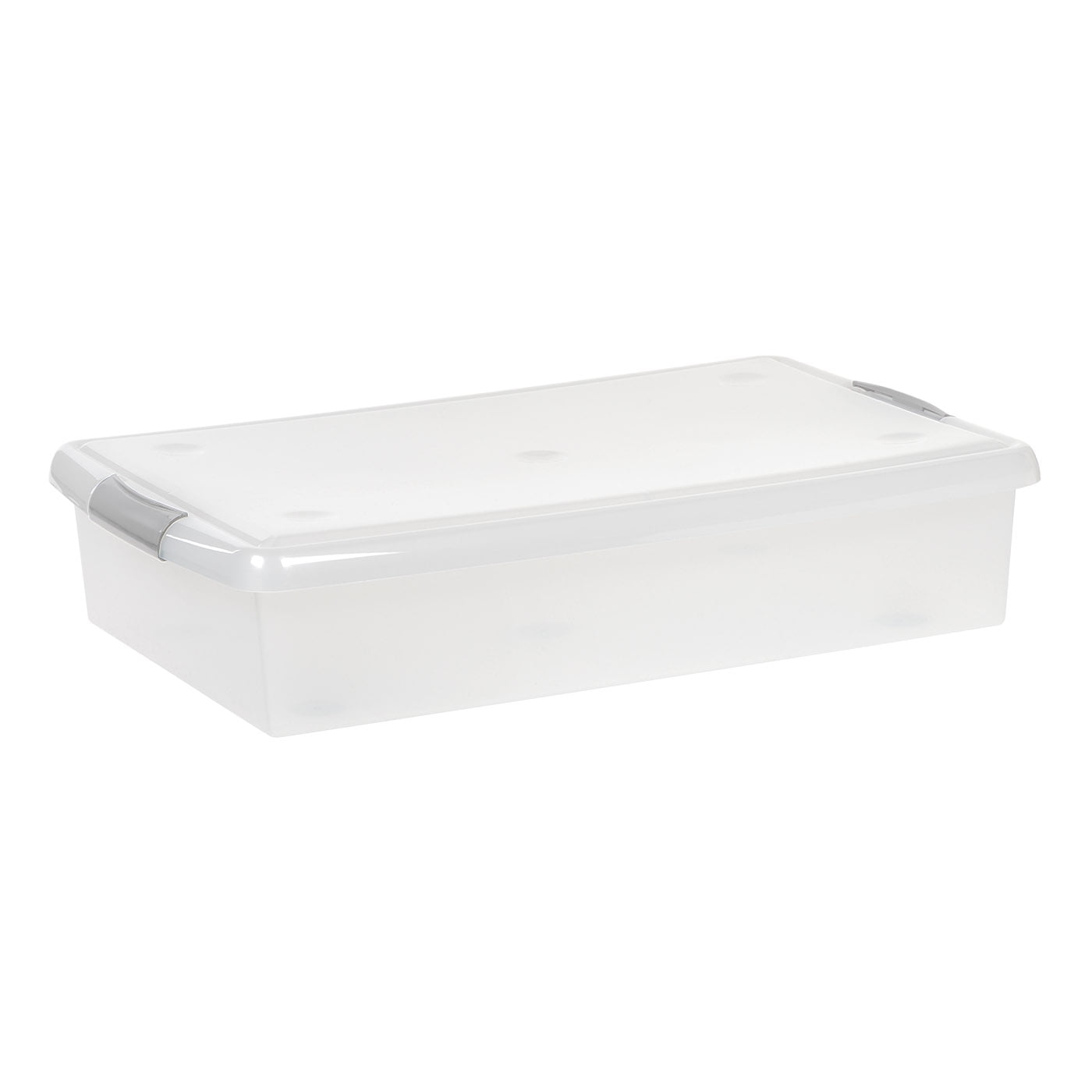 Clear 40qt Stackable Plastic Underbed Storage Box with Lid