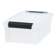 IRIS 5.8 Qt. Plastic Storage Bin with Lid, Stackable Storage Containers, Tote