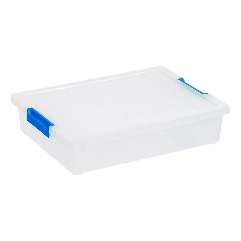 IRIS 6 Qt. Plastic Storage Bins with Lids, Clear Containers