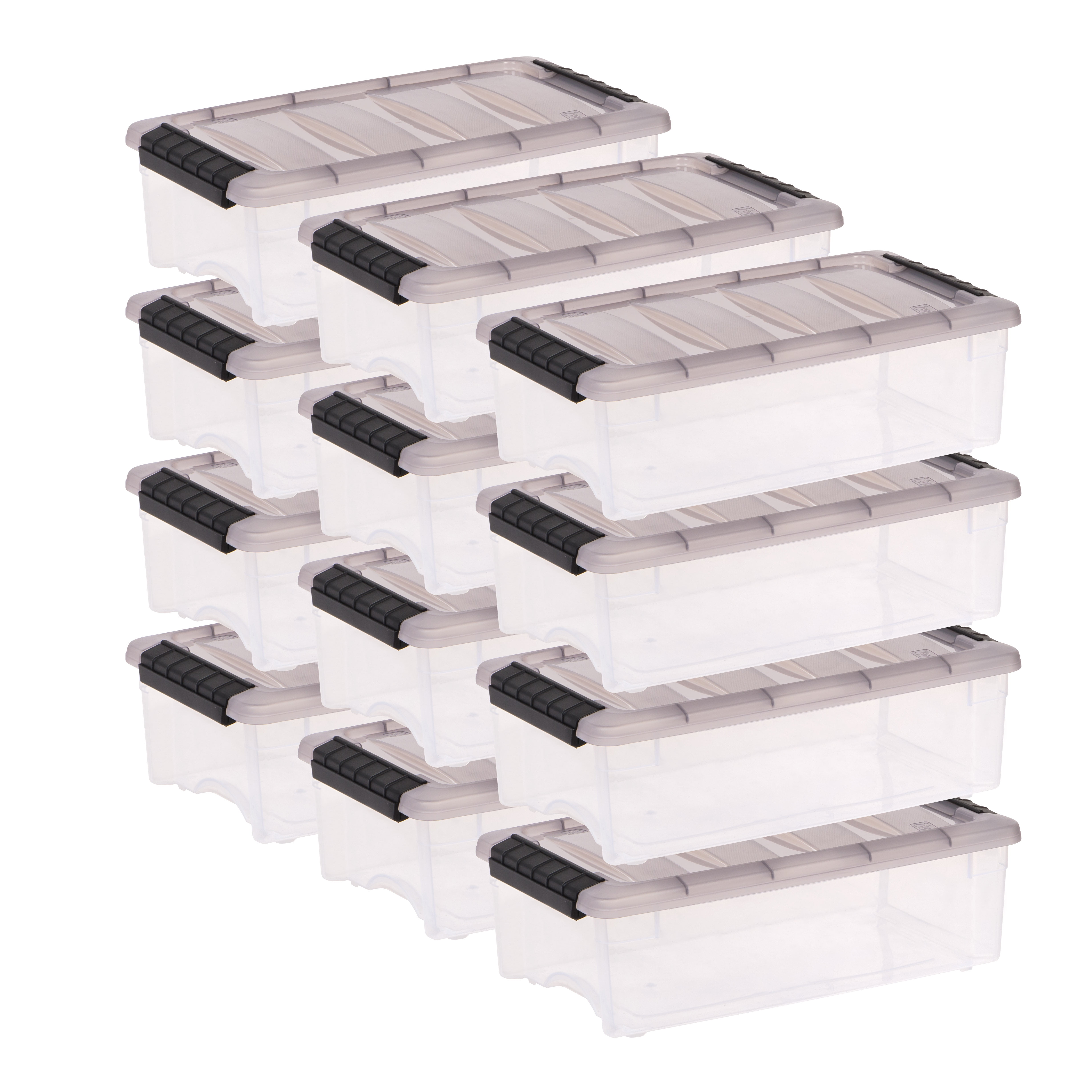 IRIS 6 Qt. Plastic Storage Bins with Lids, Stackable Storage Containers ...