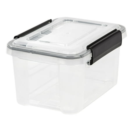 IRIS 6.5 Qt Storage Container Box Bin with Seal Latching Lid, Clear
