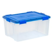 IRIS 62 Qt. Plastic Storage Bins with Sealed Lids, Clear Gasket Box, Airtight Containers