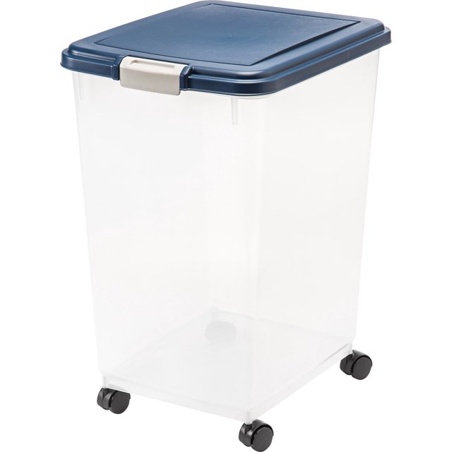 IRIS 69 Quart Airtight Pet Food Container, Blue