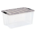 thumbnail image 1 of IRIS 72 Qt. Plastic Storage Bin with Lid, Stackable Storage Containers, Tote, 1 of 9