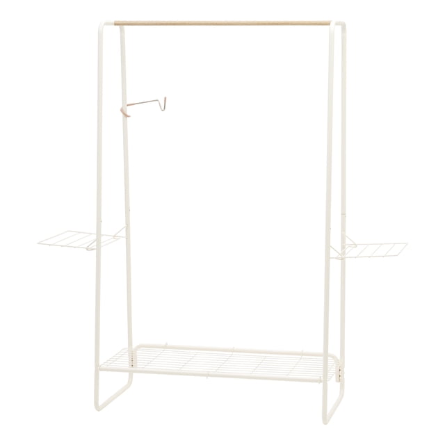 IRIS Clothes Rack with 3 Metal Shelves, Freestanding Clothing Racks for ...