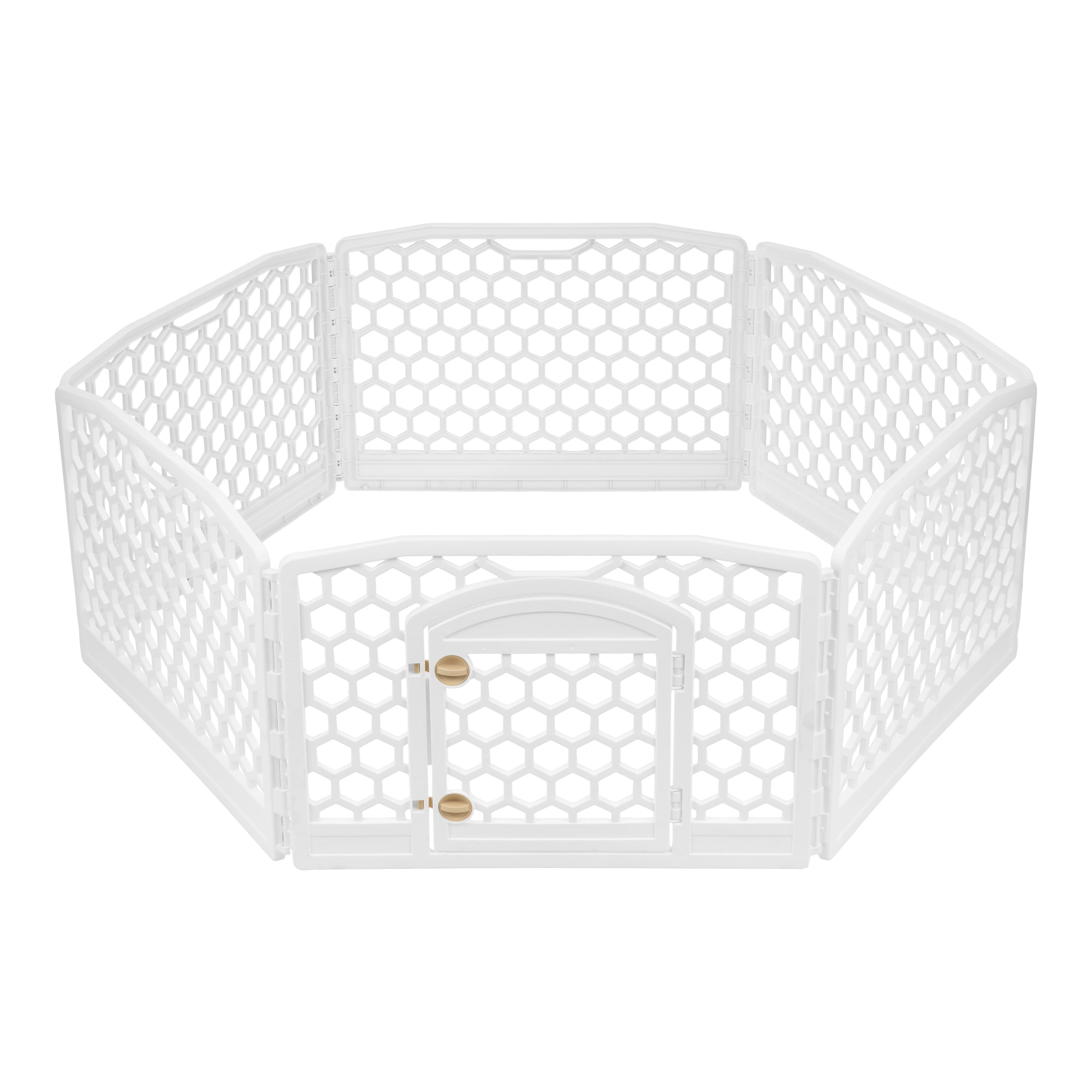 IRIS, Dog Exercise Playpen, White, 24-in, 6-Panel