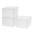thumbnail image 1 of IRIS Flip-Up Door Plastic Drawers, Under Bed Storage Bins, Stackable, Modular 3Pk, 1 of 7