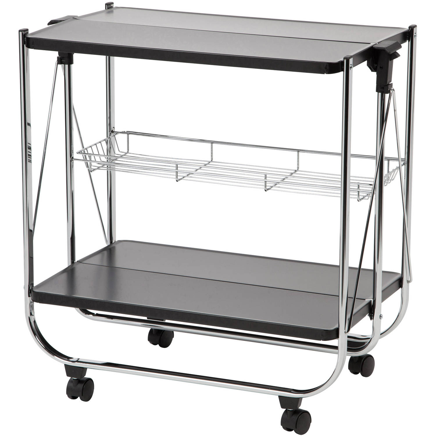IRIS Foldable Serving Cart, Black