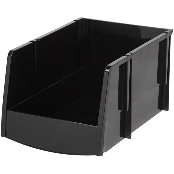 IRIS Jumbo Stacking Storage Bin, Black