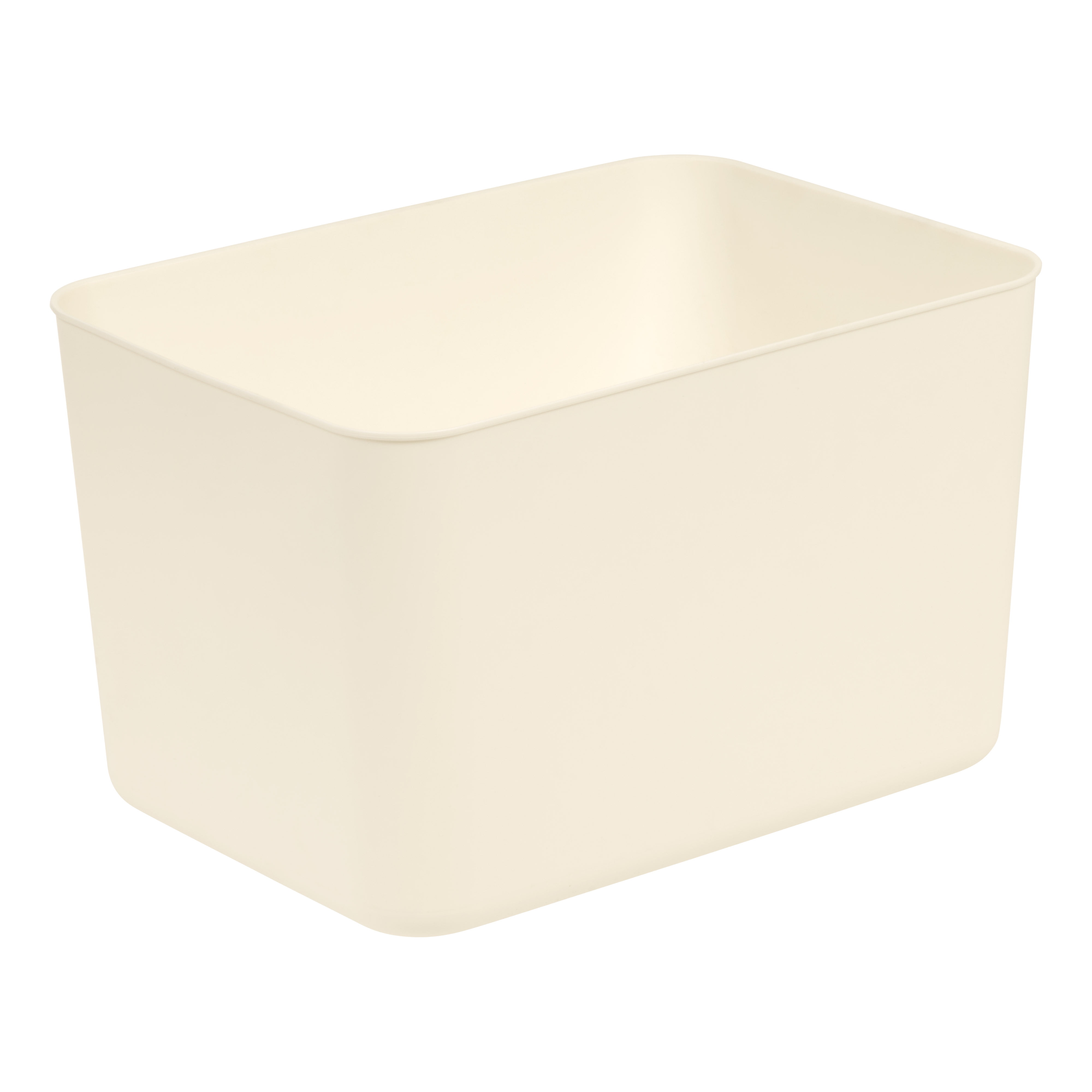 IRIS Large Plastic Storage Organizer Basket, Off-White
