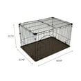 thumbnail image 1 of IRIS Large Wire Deluxe Dog Crate, Brown, 1 of 1