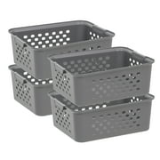 IRIS Medium Organizer Storage Basket, Gray