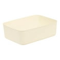 thumbnail image 1 of IRIS Medium Plastic Storage Organizer Basket, Off-White, 1 of 9