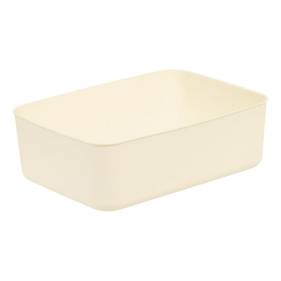 IRIS Medium Plastic Storage Organizer Basket, Off-White