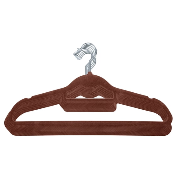 IRIS Non-Slip Clothes Hanger, Brown, Set of 10