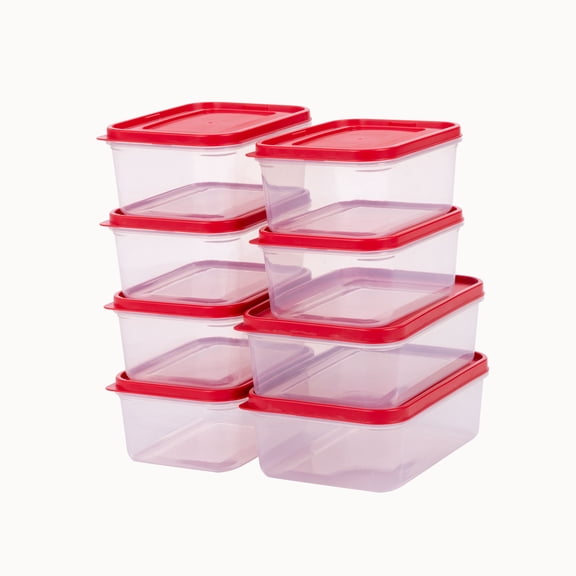 IRIS Plastic Food Storage, Microwave Freezer Safe, 8Pk