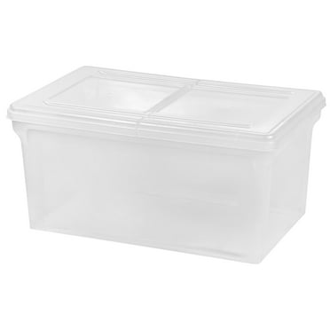 Storex Plastic File Tote Storage Box, Letter / Legal, Snap - On Lid ...