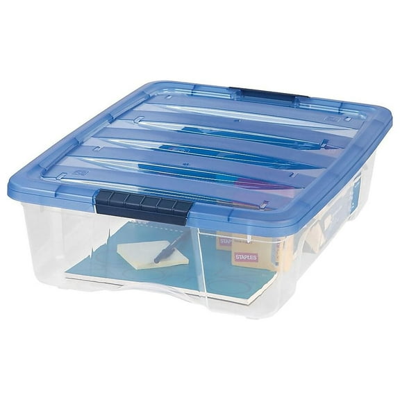 IRIS Stack & Pull 26.9 Qt. Latch Lid Storage Box Clear (100364) 1560564