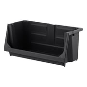 IRIS Stackable Storage Bins Open Front Heavy Duty Garage Organization Matte Black