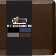 GORILLA GRIP Comfortable Cushioned Kitchen Mats, Waterproof and Stain Resistant Soft Top, 3/4 Inch Thick Ergonomic Standing Desk Anti Fatigue Mat, Foam Supports Ankles and Feet, 17x24, Brown