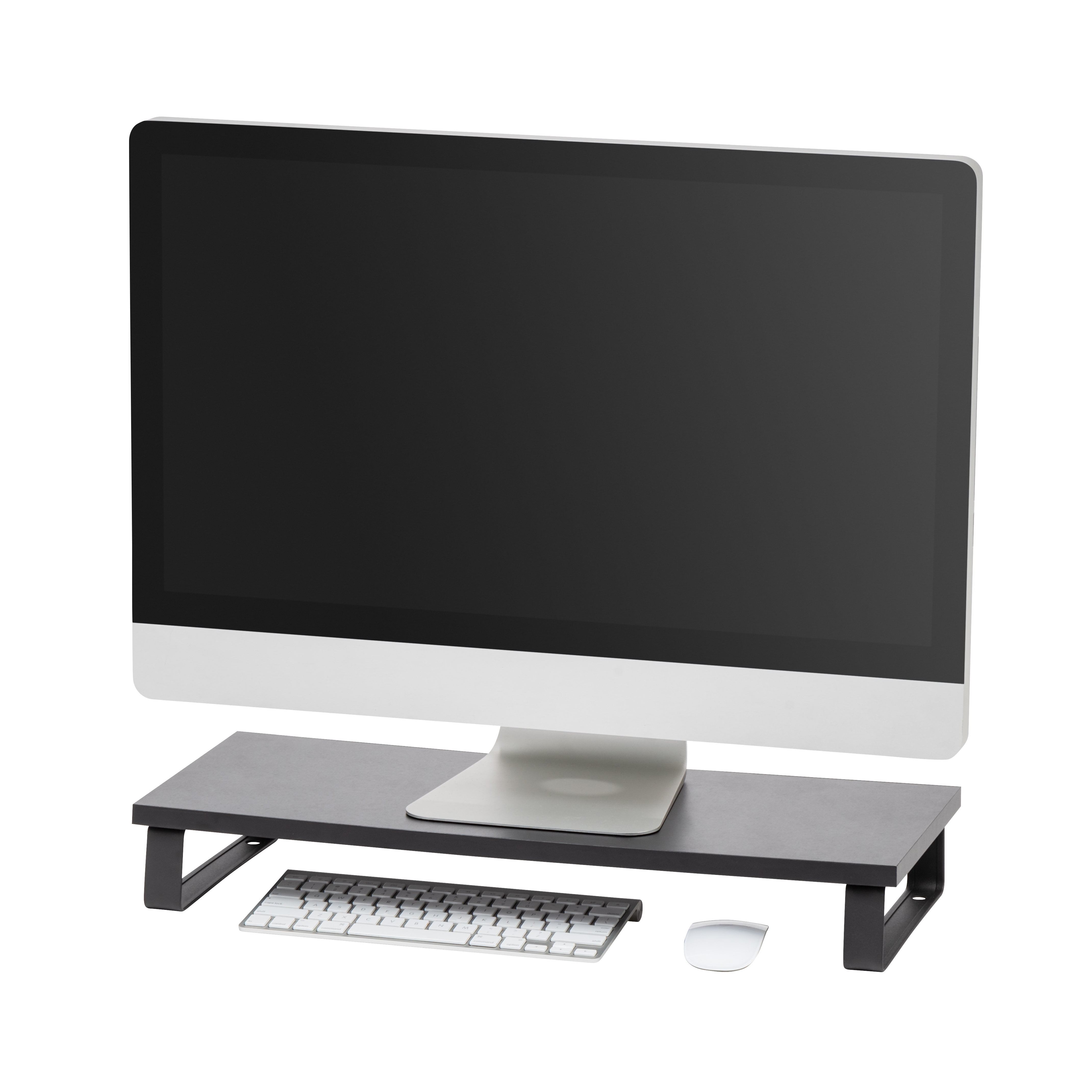 IRIS 1 Tier Computer Monitor Stand for Desk, Black - Walmart.com