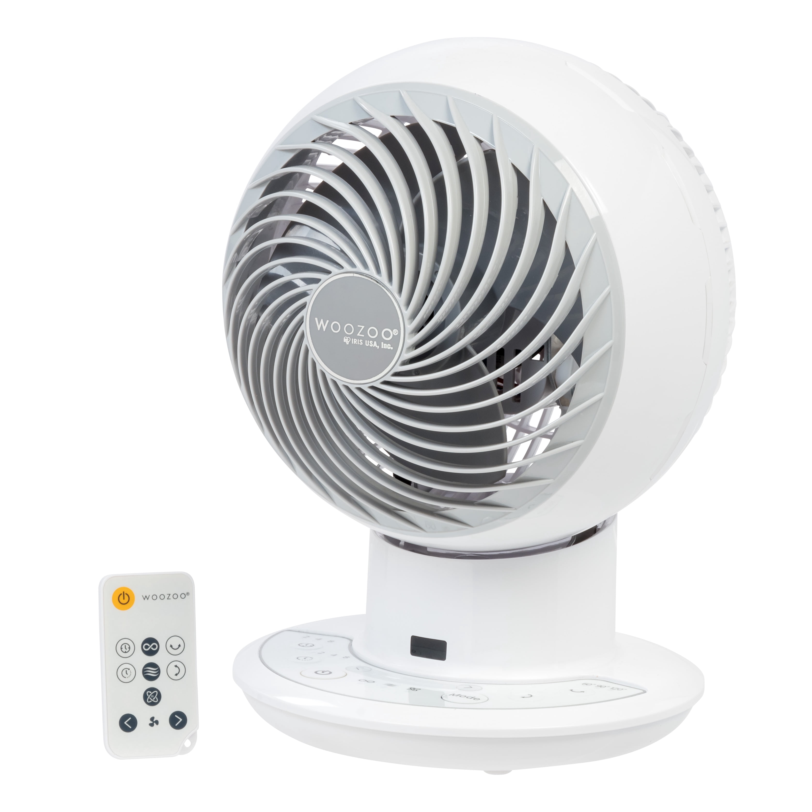 IRIS WOOZOO Fan with Remote, Oscillating Fan, Desk Fan, Table Air Circulator, Globe Fan, Fan for Bedroom, 10 Speeds