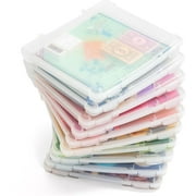IRIS USA 8.5" x 11" Plastic Portable Project Case with Snap-Tight Latch, Clear, Document Storage Box, 10 Pack