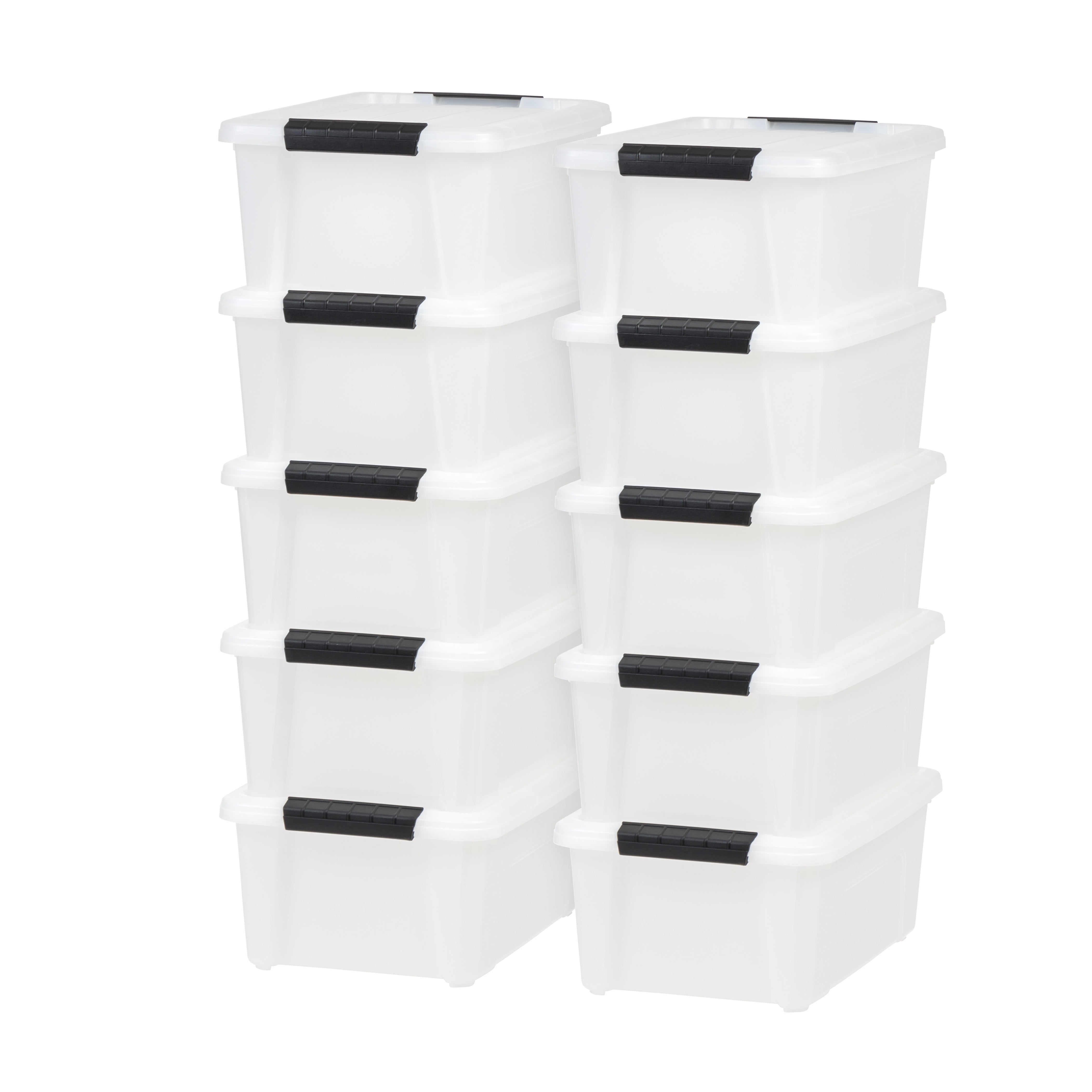 Sturdy Plastic Latch Stack Storage Tubs Box